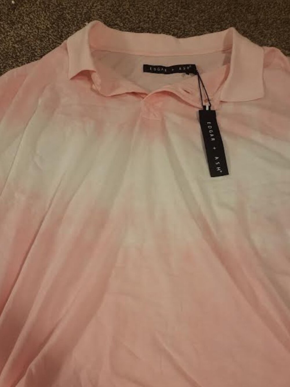 Womens Edgar+Ash Pink Short Sleeve Polo Shirt Size M